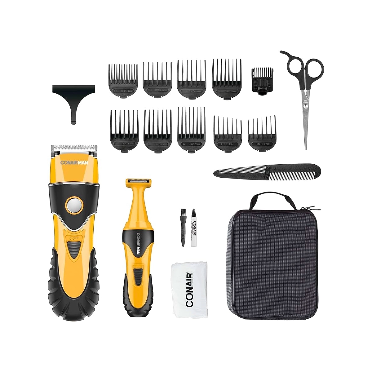 Afeitadora De Cabello Y Barba con 20 Piezas color Negro Con Amarillo Conair - Miniatura 2