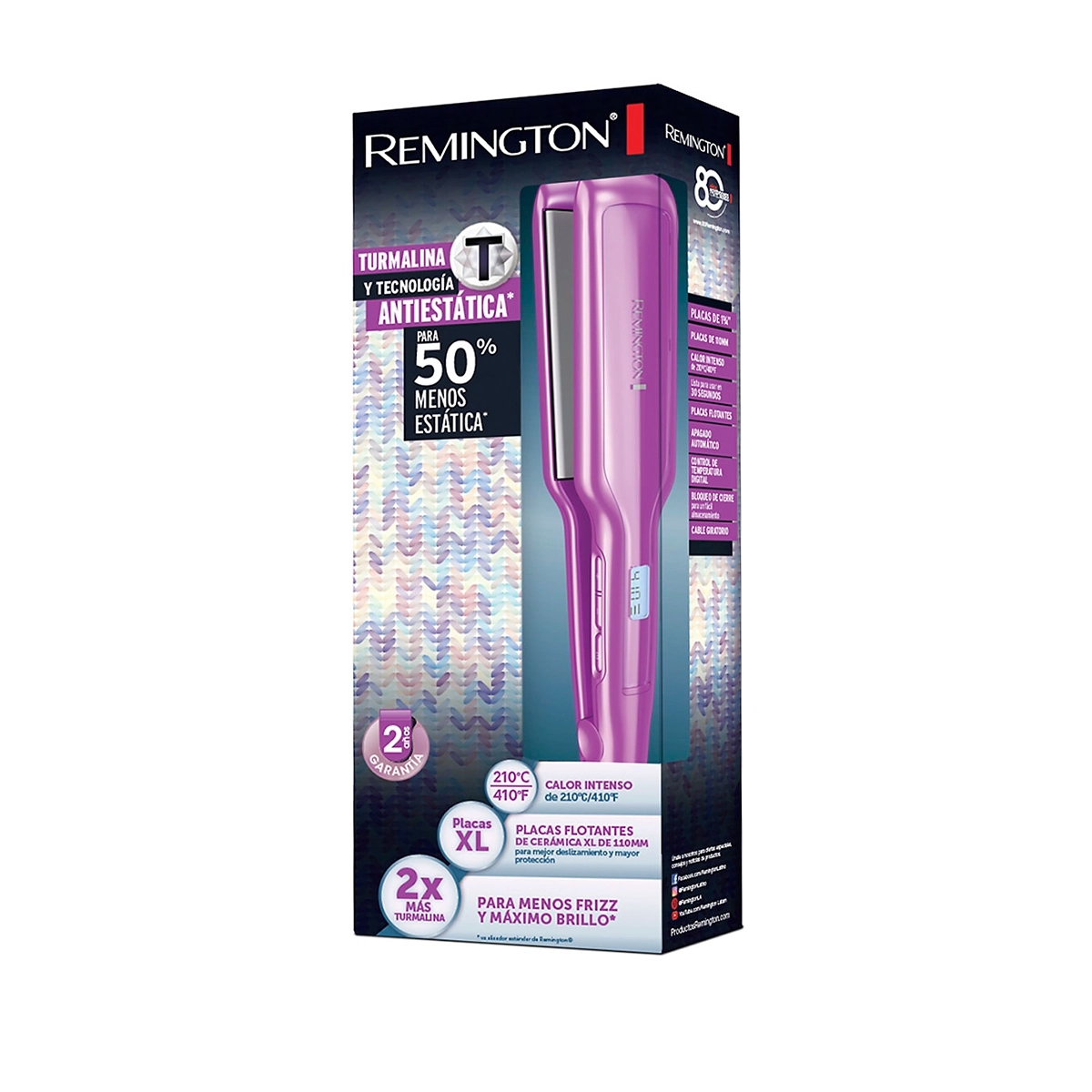 Plancha Alisadora Para Cabello Con Turmalina Y Antiestatica Remington - Miniatura 3