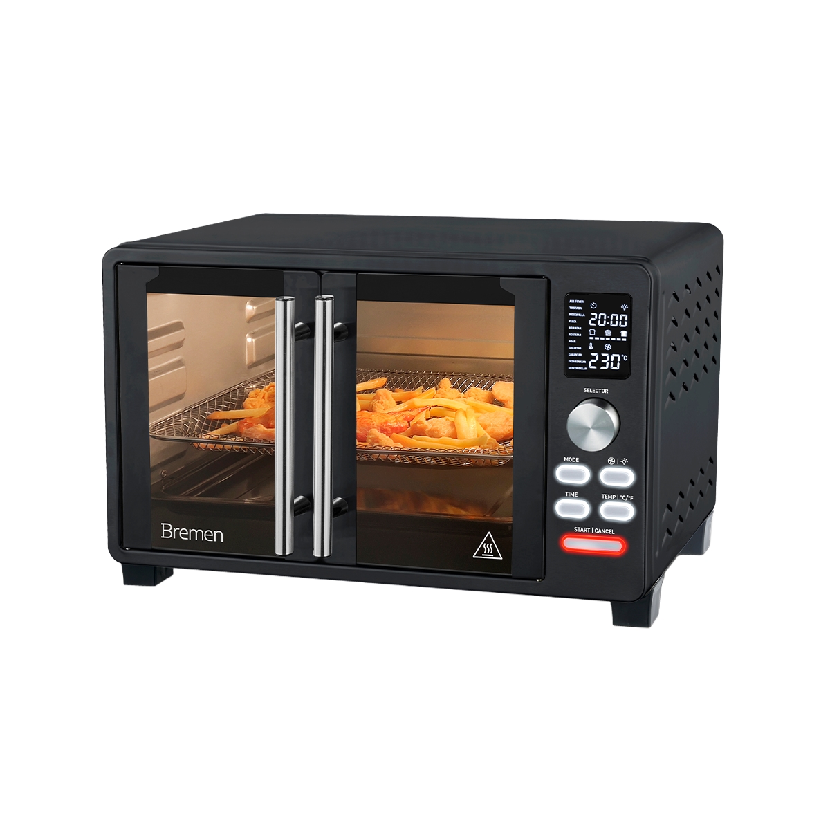 Horno Digital Con Freidora De Aire 23 Litros Color Negro Bremen - Miniatura 2