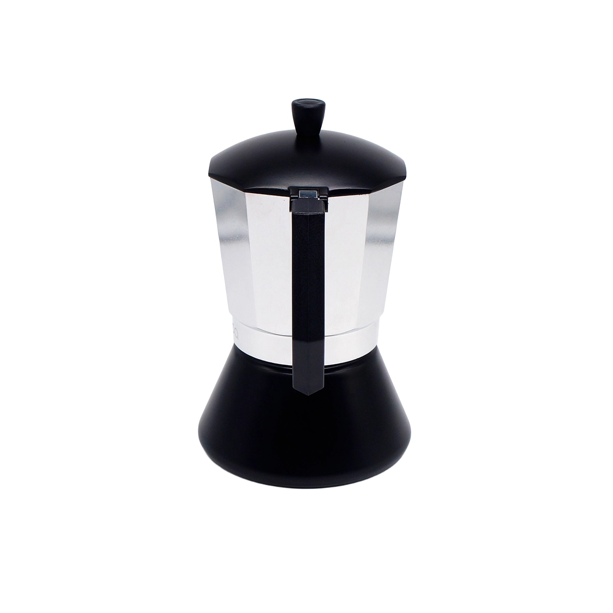 Cafetera 09 Tazas Color Negro y Plata Greca - Miniatura 3