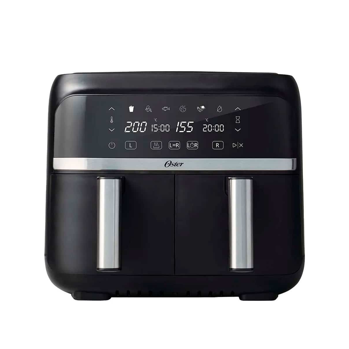 Freidora De Aire Dual 7.6 Litros Color Negro Oster