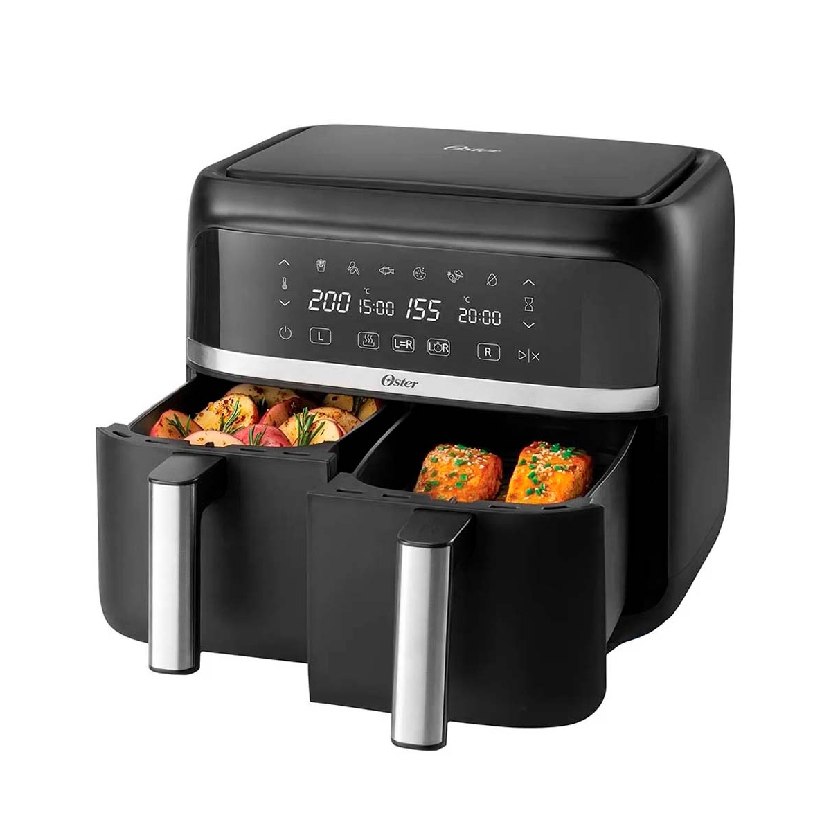 Freidora De Aire Dual 7.6 Litros Color Negro Oster - Miniatura 2