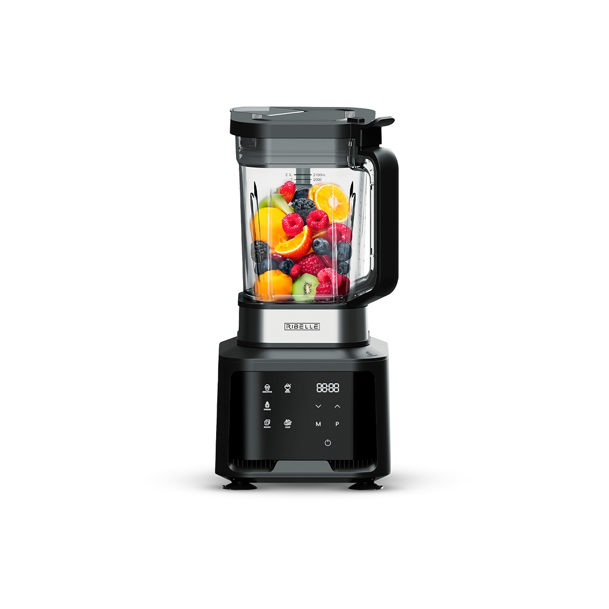 Licuadora 2.1 Litros Digital Color Negro Ribelle