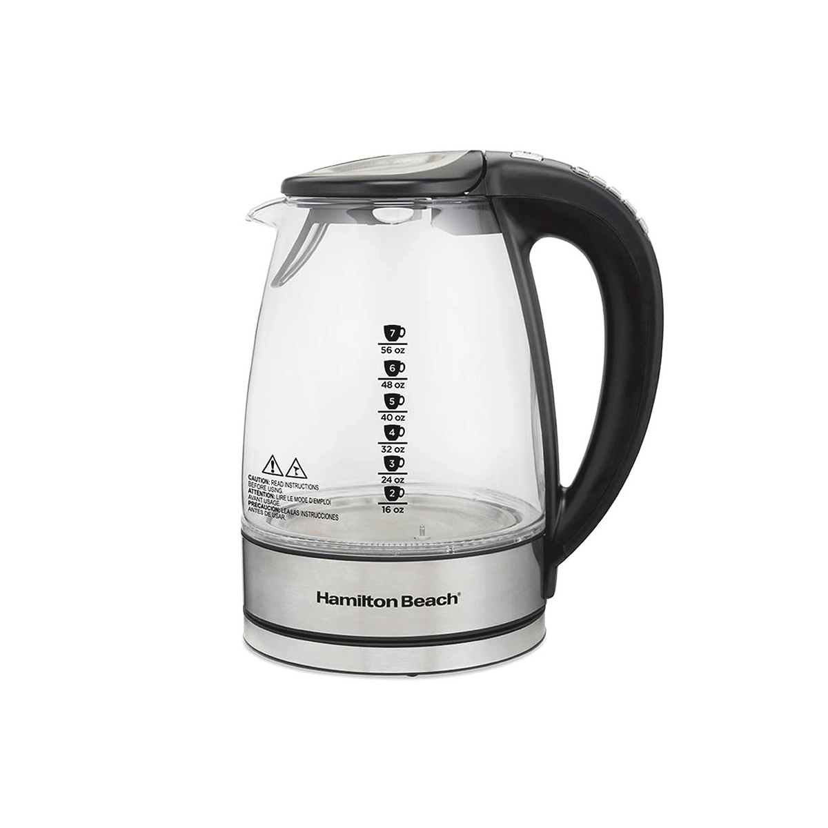 Tetera Vidrio Con Control de Temperatura 1.7 Litros Hamilton Beach
