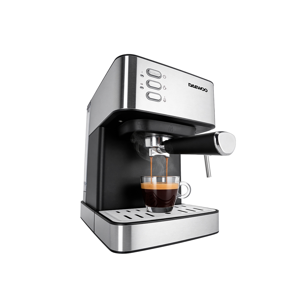 Cafetera Espresso Programable 15 Bares Acero Inoxidable Daewoo - Miniatura 3