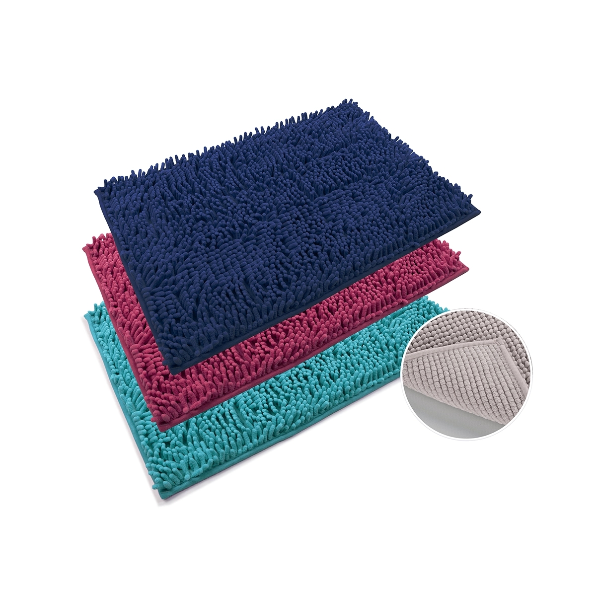 Alfombra De Chenille Colores Varios Basic Home - Miniatura 2