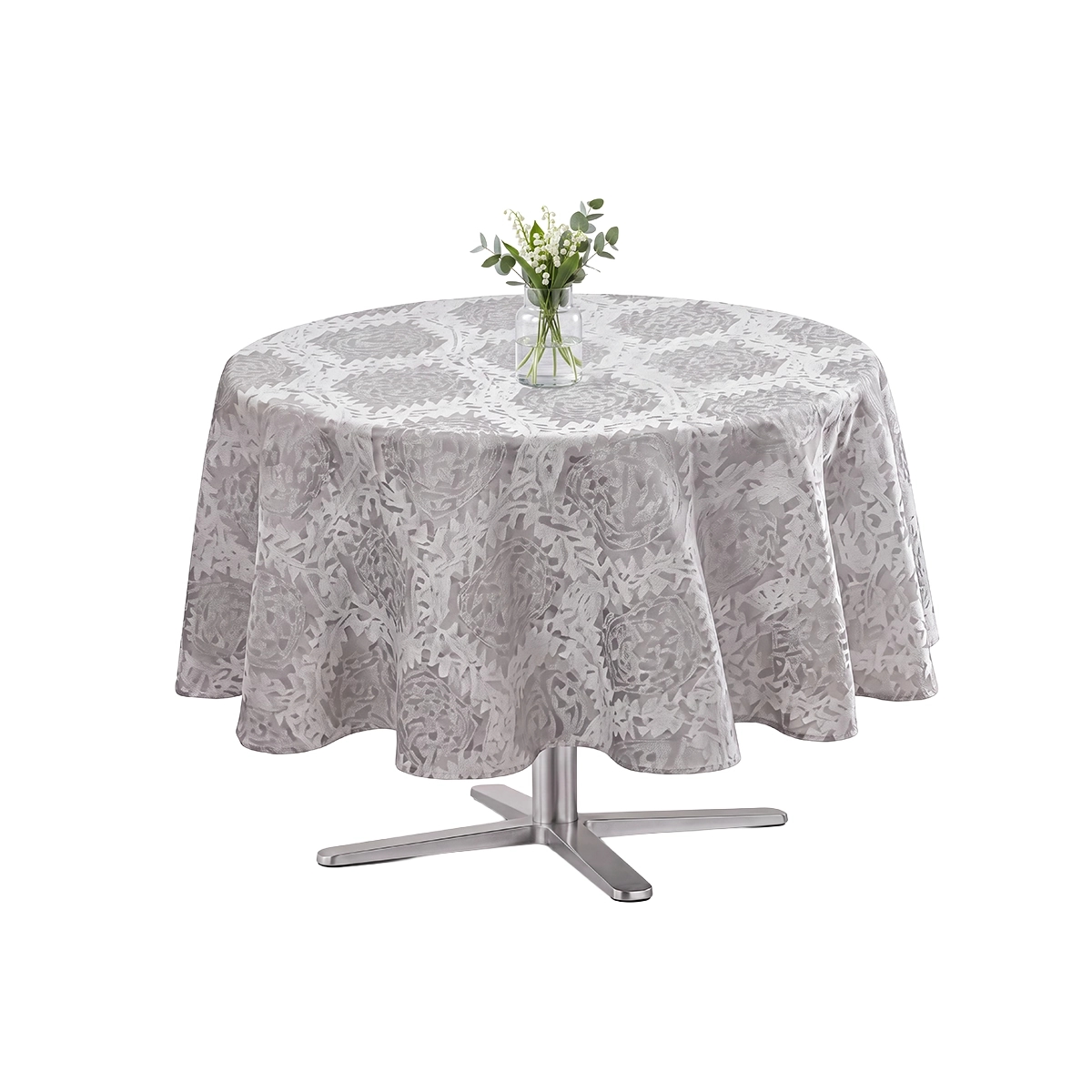 Mantel De Mesa Con Detalles Plateados Palm Springs Homes