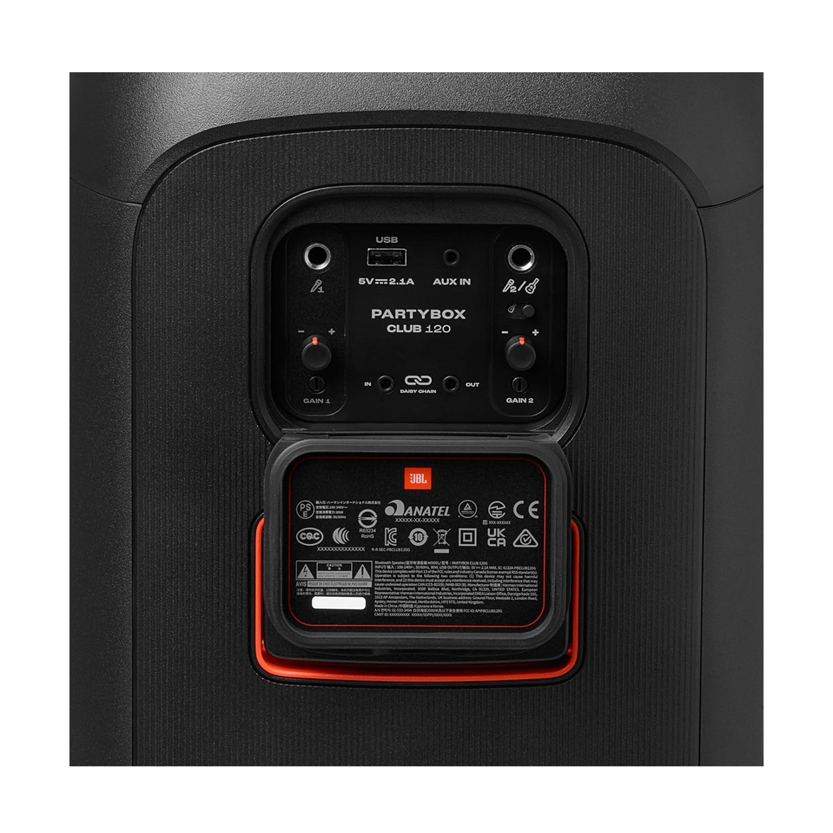 Corneta Portátil PartyBox Club 120 Bluetooth Color Negro JBL - Miniatura 4