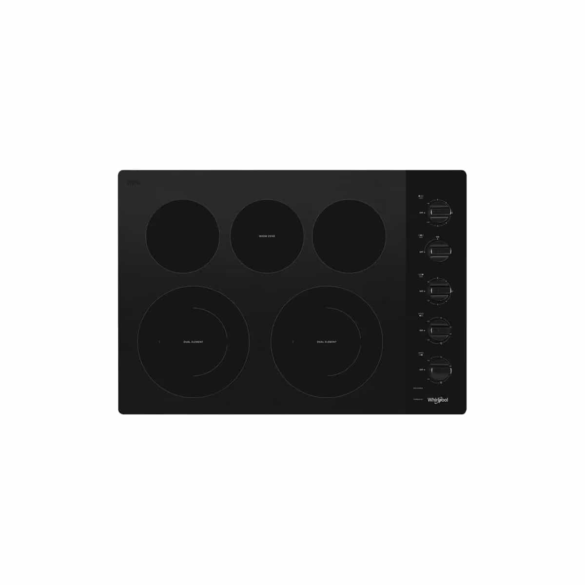 Tope De Cocina Eléctrico 90 Cm De 5 Hornillas Vitrocerámica Y Acero Inoxidable Whirlpool