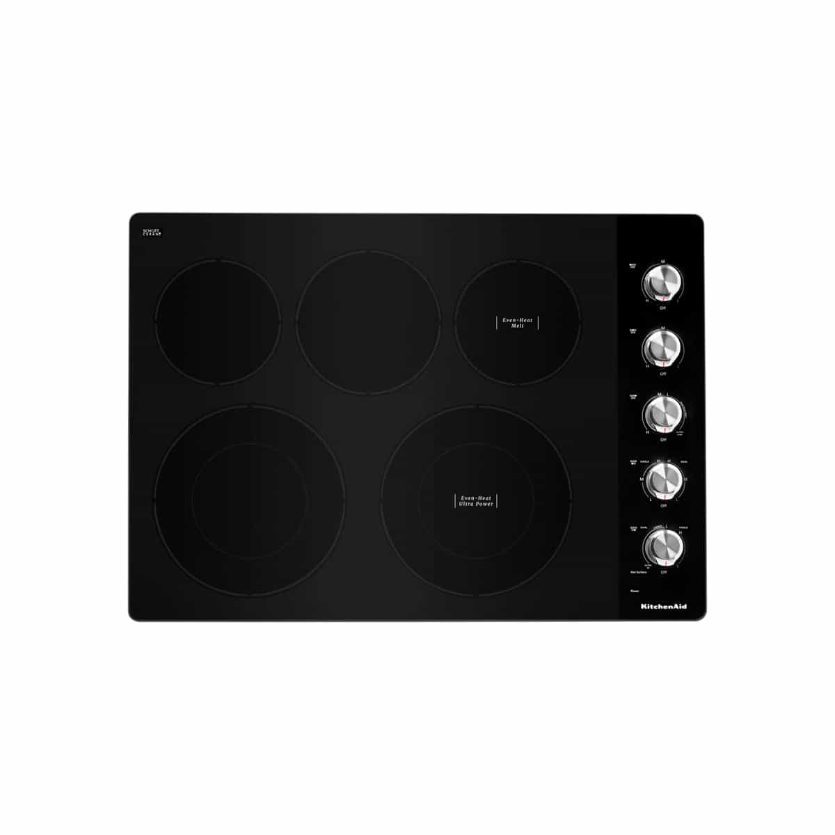 Tope Eléctrico 75 Cm 5 Hornillas Acero Inoxidable Y Vitrocerámica KitchenAid