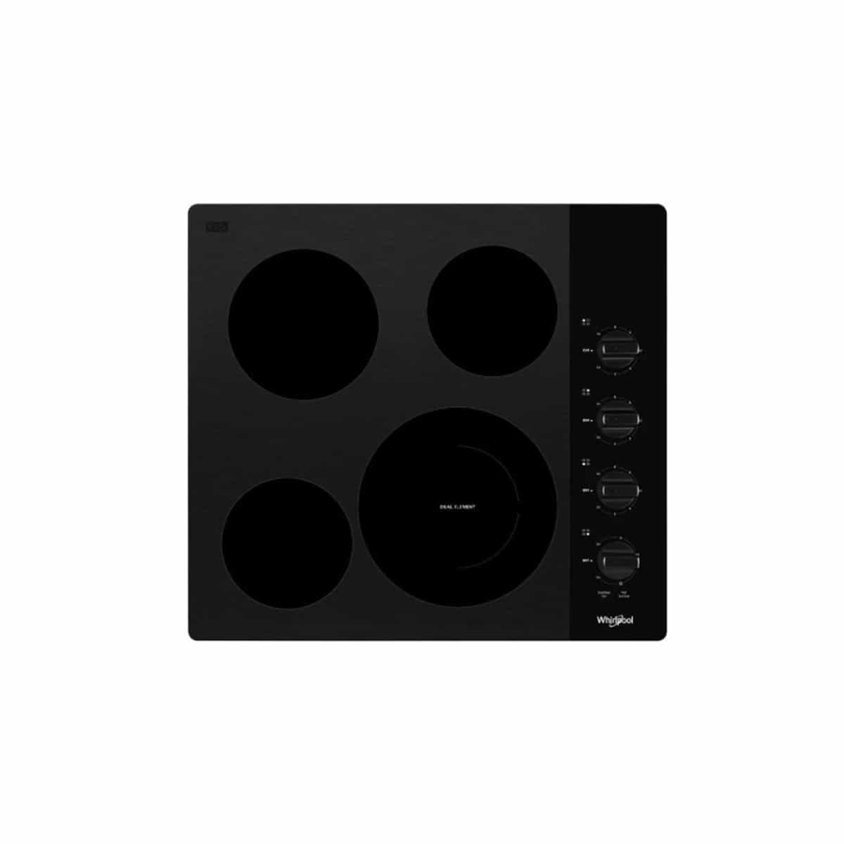 Tope de Cocina Eléctrico 4 Hornillas Negro Whirlpool
