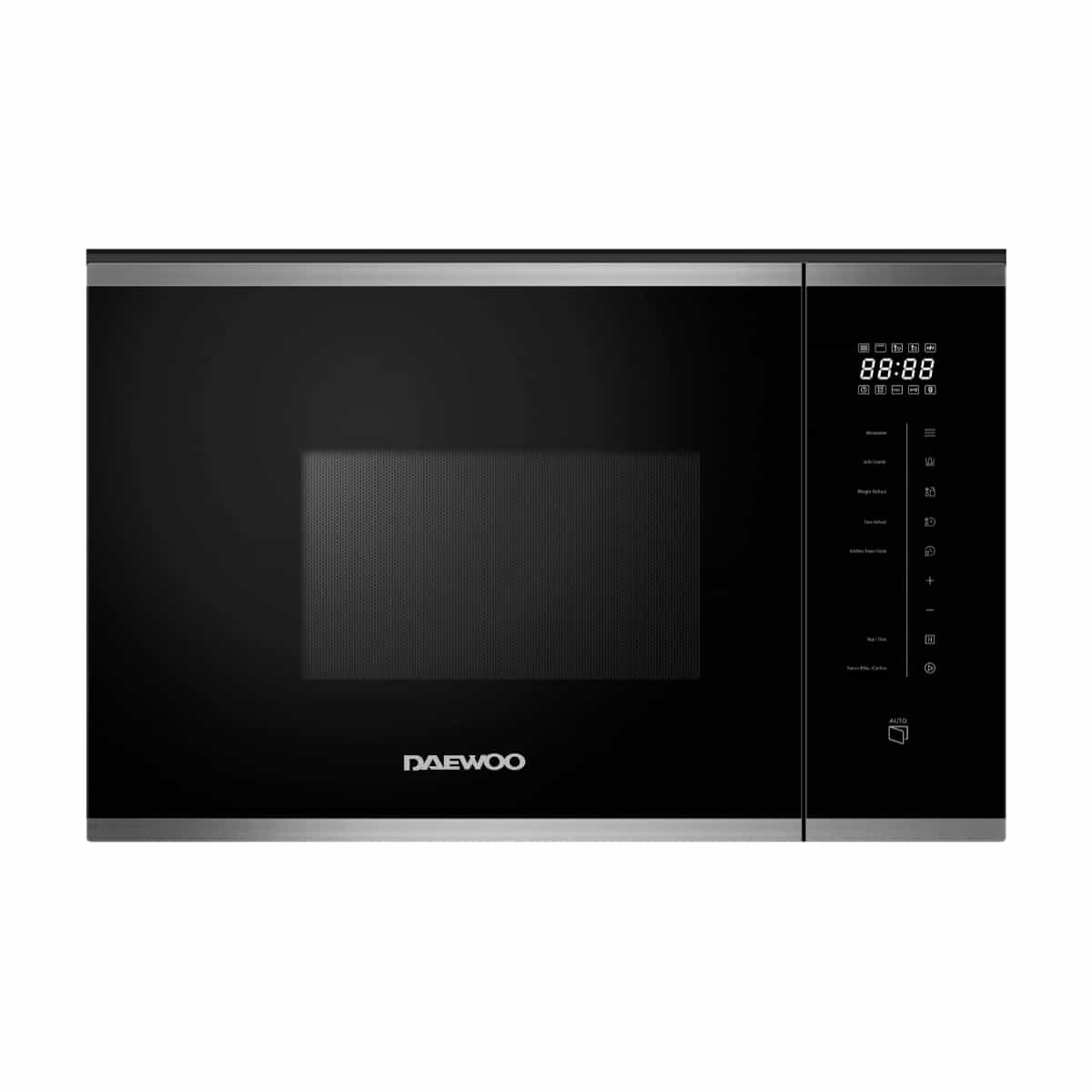 Microondas de 0.9 Pies 220V en Acero Inoxidable Color Negro Daewoo