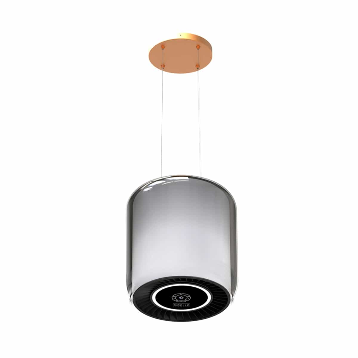 Campana Isla De Vidrio Con Sensor Ribelle