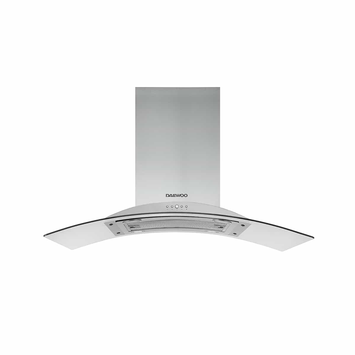 Campana De Isla 90 CM Vidrio Curvo en Acero Inoxidable Daewoo