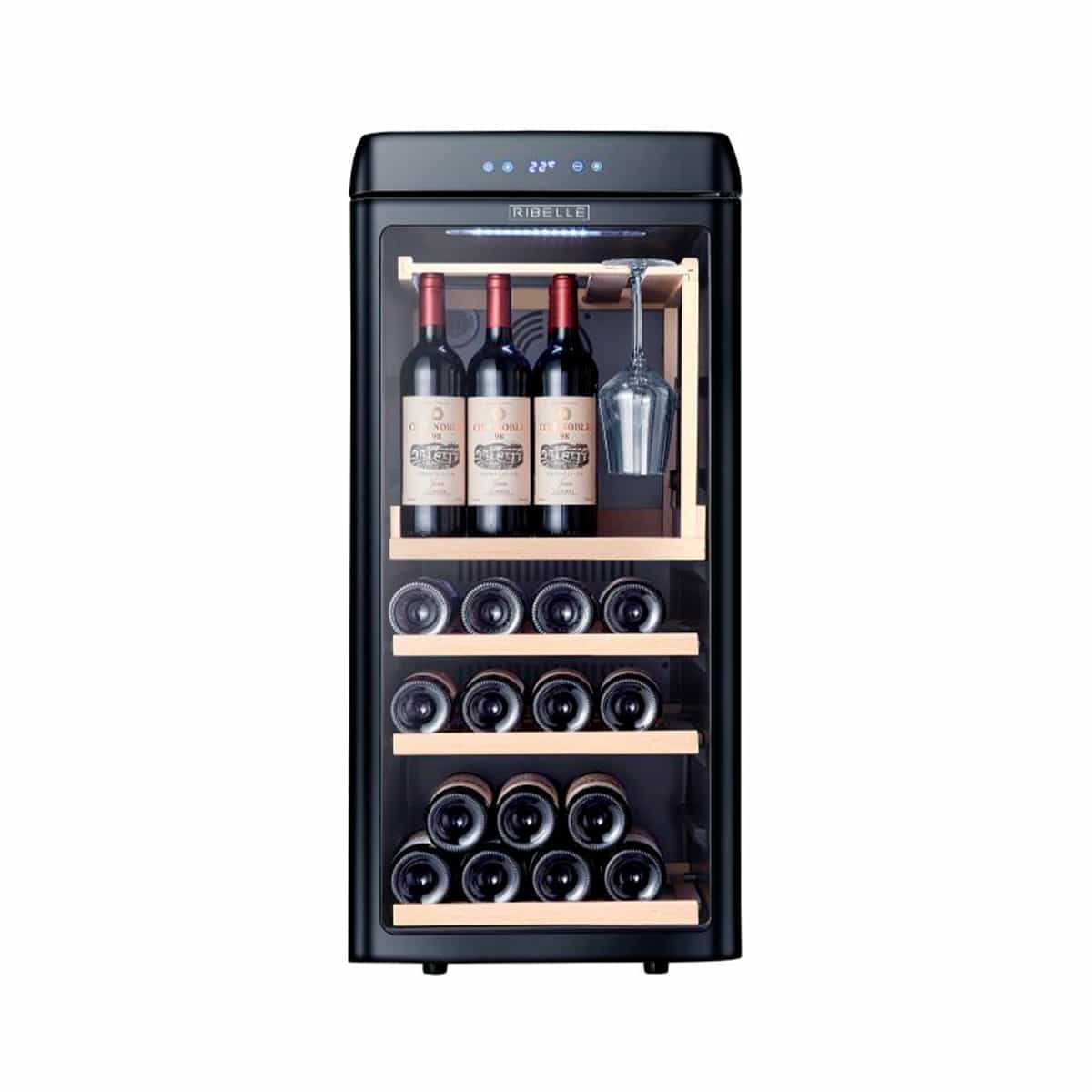 Vinera De 42 Botellas Color Negra Ribelle