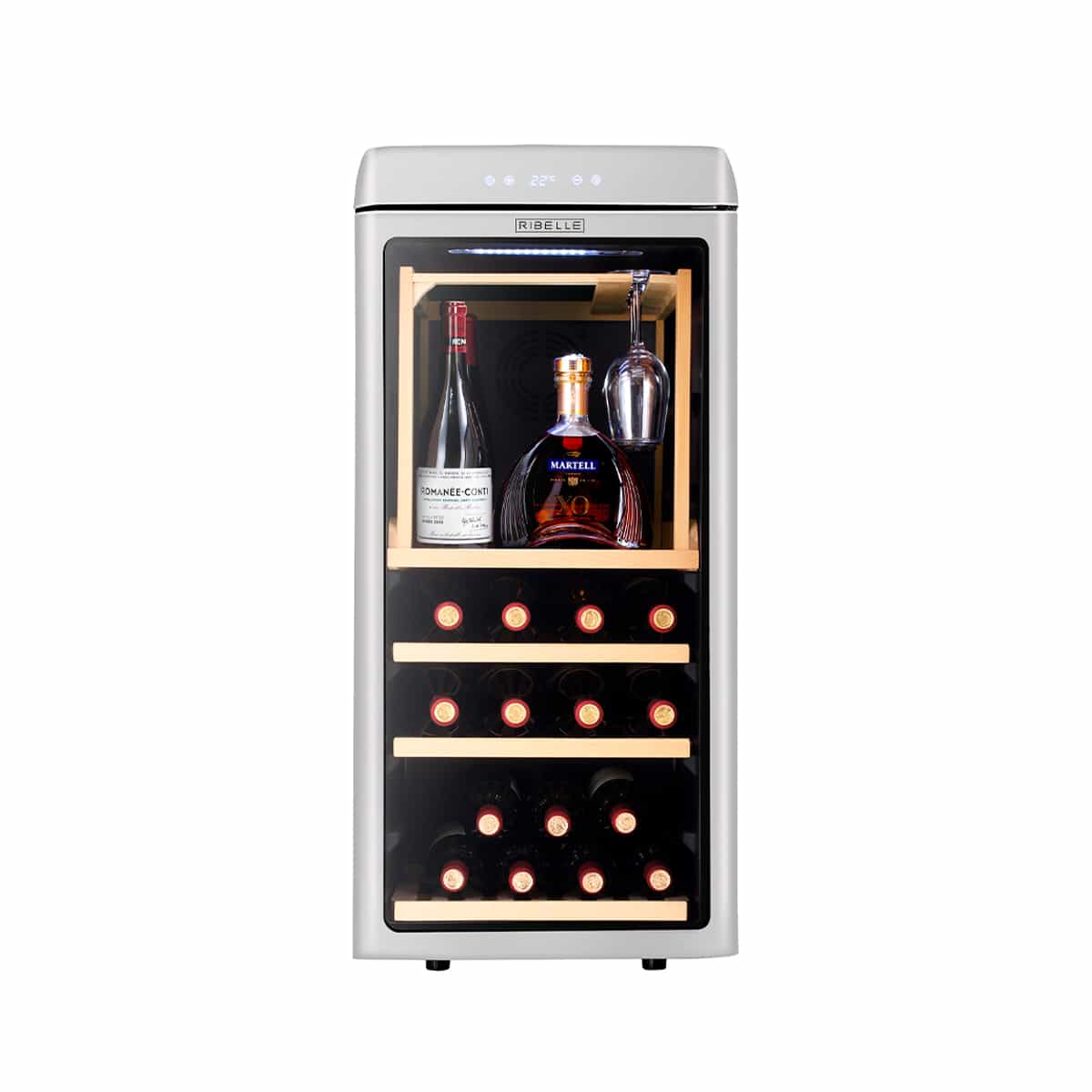Vinera de 42 Botellas Color Plata Ribelle