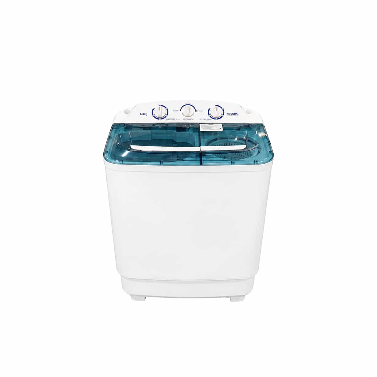 Lavadora Semiautomática Doble Tina De 6 Kg Color Blanco Hyundai