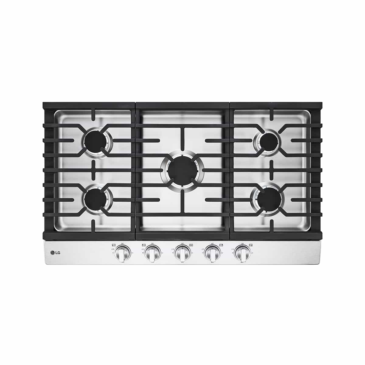 Cocina A Gas 36 Pulgadas 5 Hornillas Acero Inoxidable LG