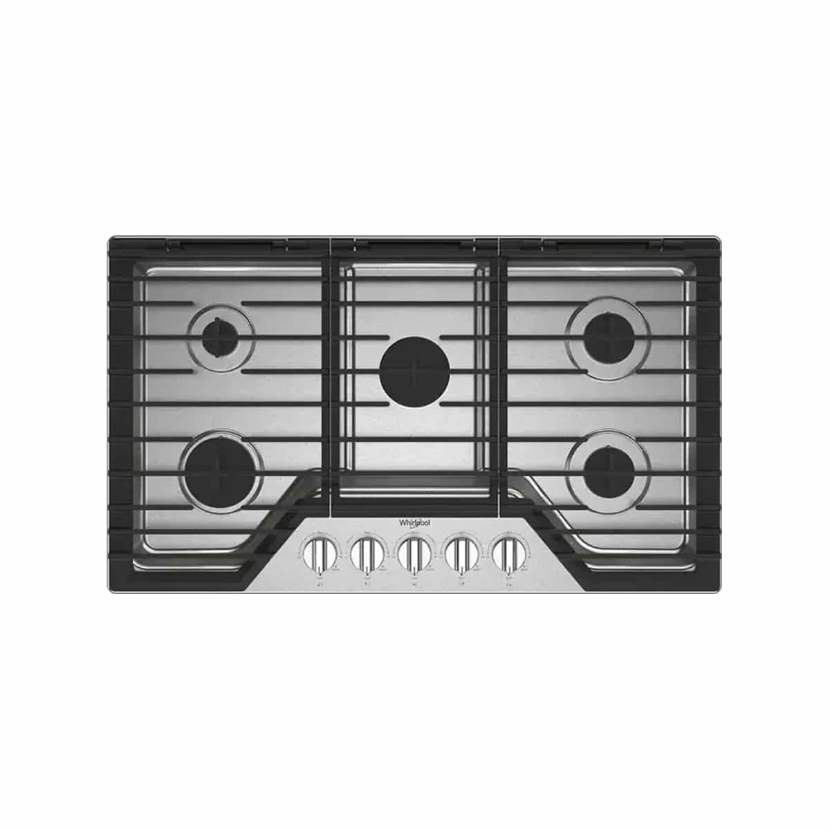 Tope a Gas 90 Cm 5 Hornillas en Acero Inoxidable Whirlpool
