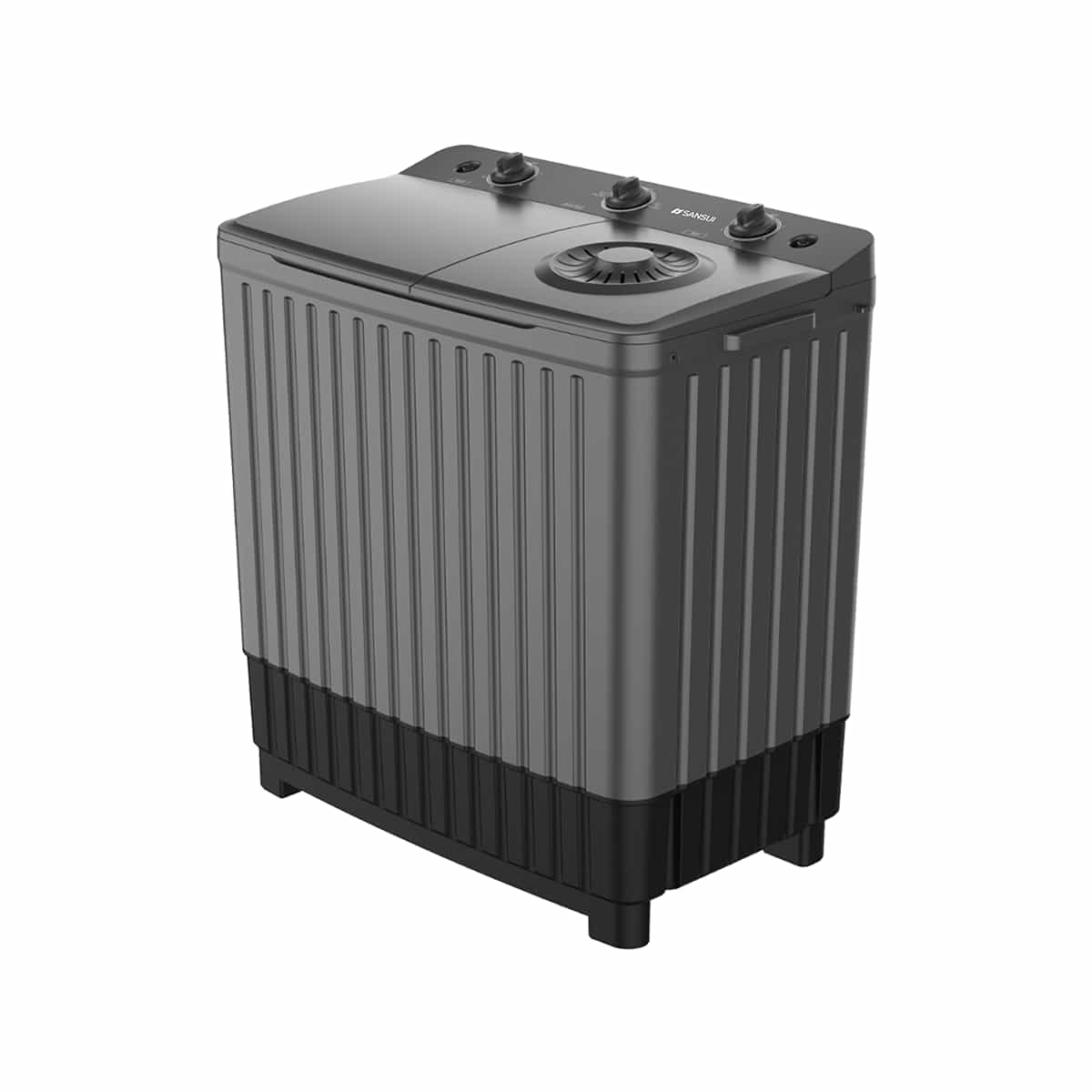 Lavadora Semiautomática Doble Tina De 9 Kg Color Gris Oscuro Sansui