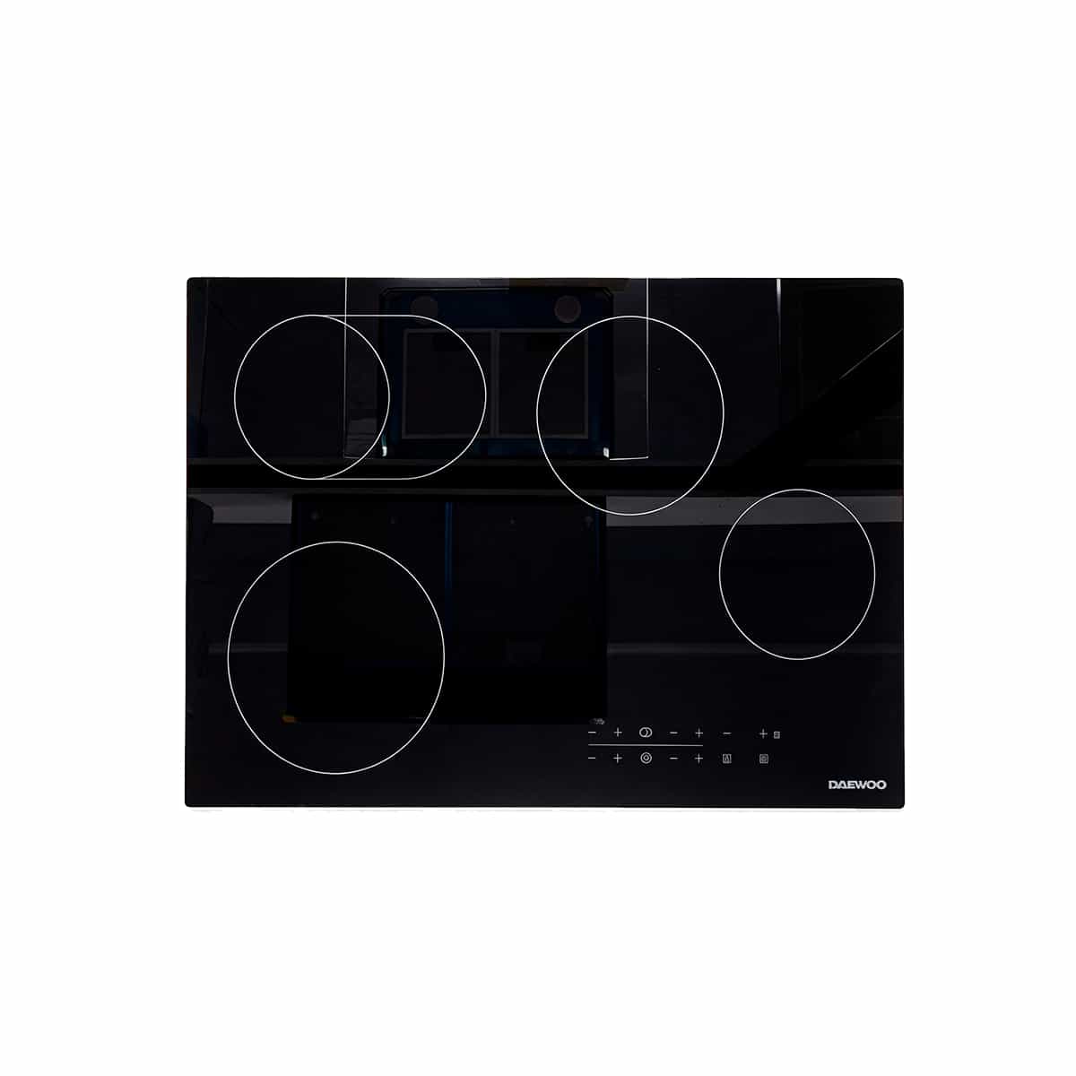 Tope De Cocina Eléctrico De Vidrio 4 Hornillas Color Negro Daewoo