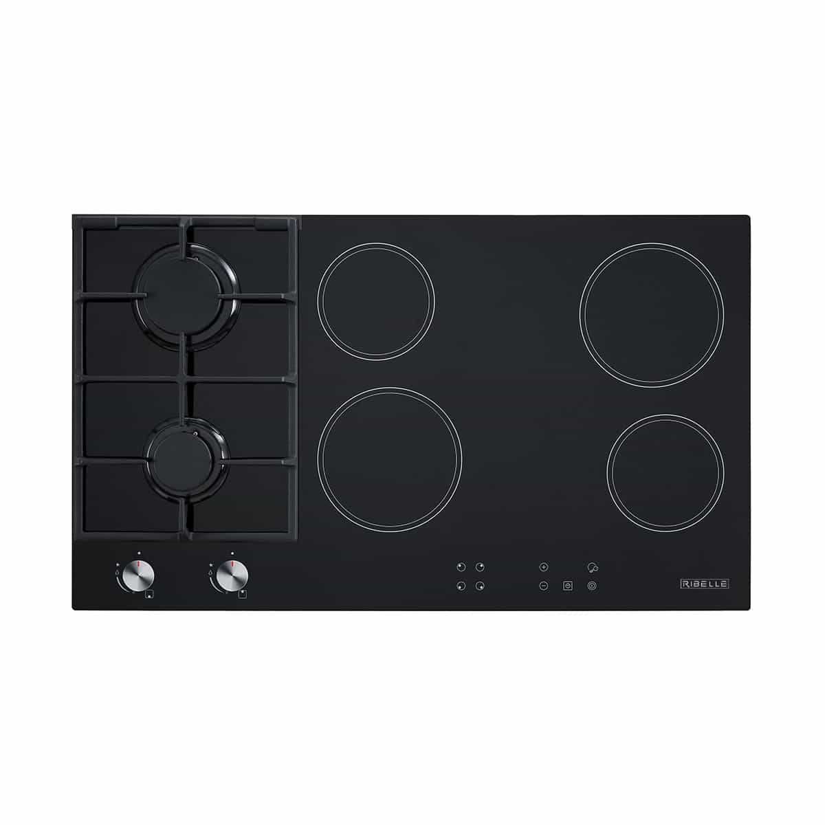 Tope Dual Eléctrico Y Gas 90 cm 6 Hornillas Ribelle