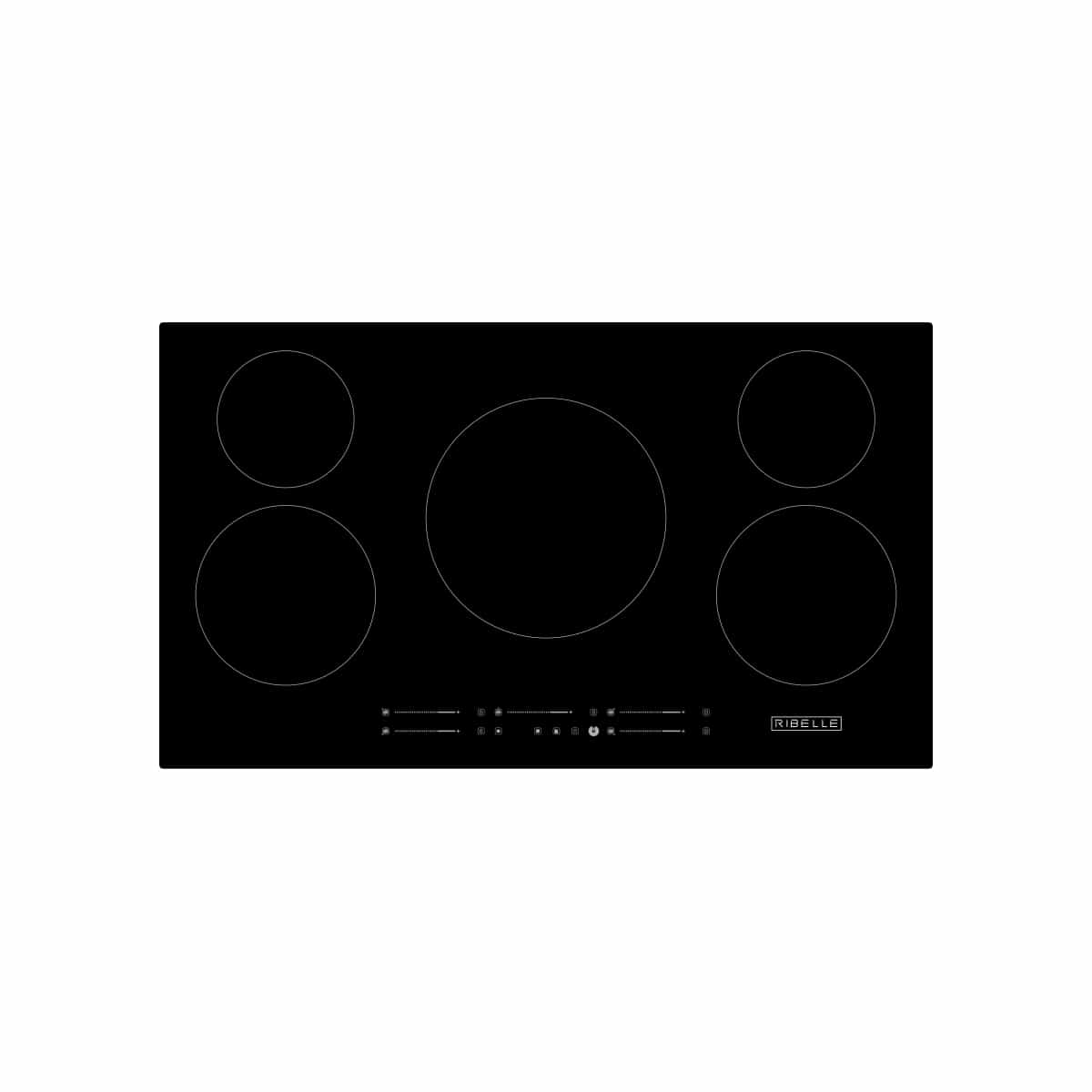 Tope de Cocina Eléctrico de Inducción de 90 Cm con 5 Hornillas Ribelle