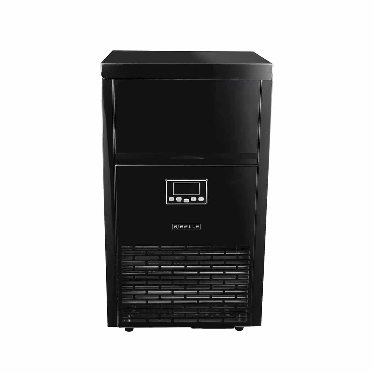 Fabricador De Hielo De 45 Kg Acero Inoxidable Color Negro Ribelle