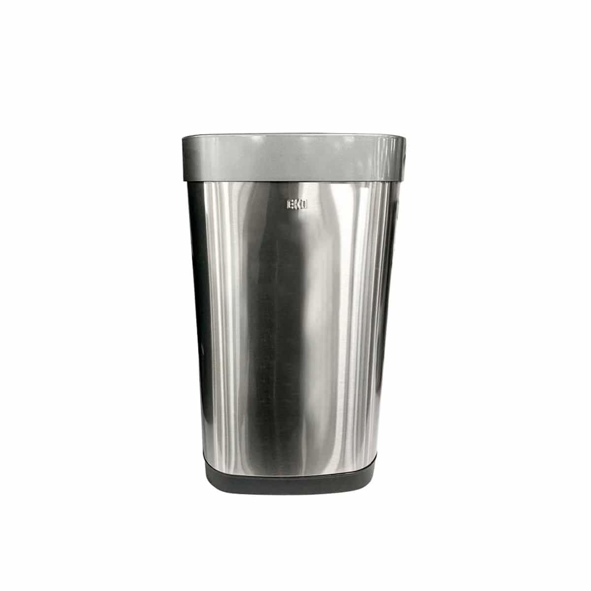 Papelera Cuadrada De 40 Litros Con Sensor Acero Inoxidable Borde Extraible Eko