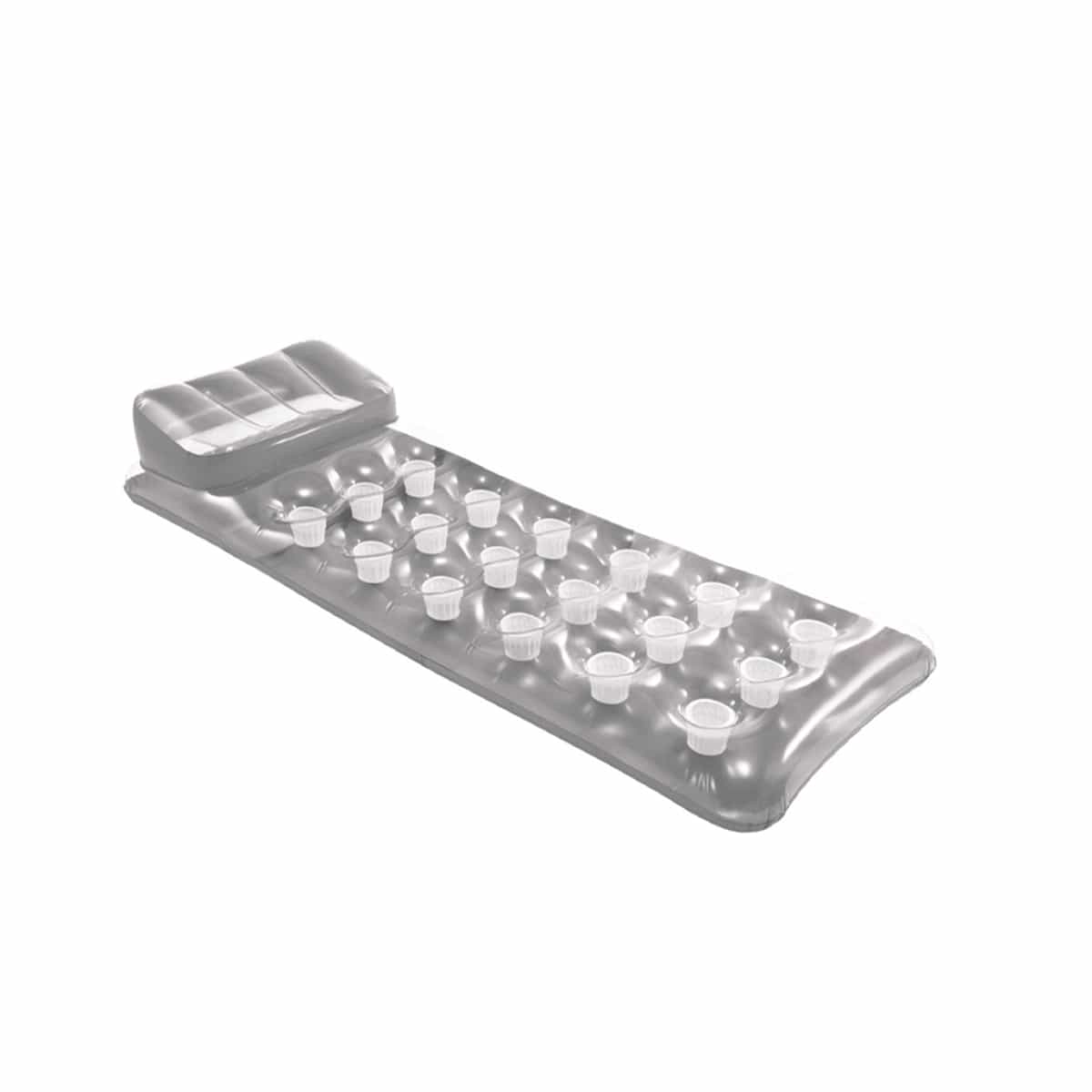 Colchon Inflable Para Piscina Color Gris Intex
