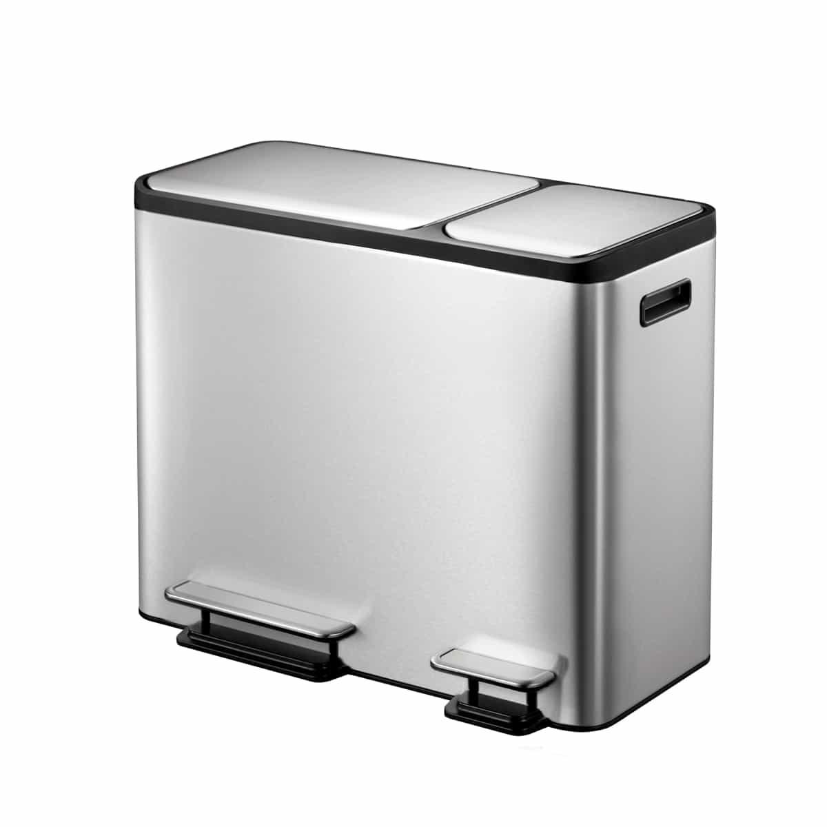 Papelera de Pedal y Base Antirresbalante 8 Litros color gris Eko