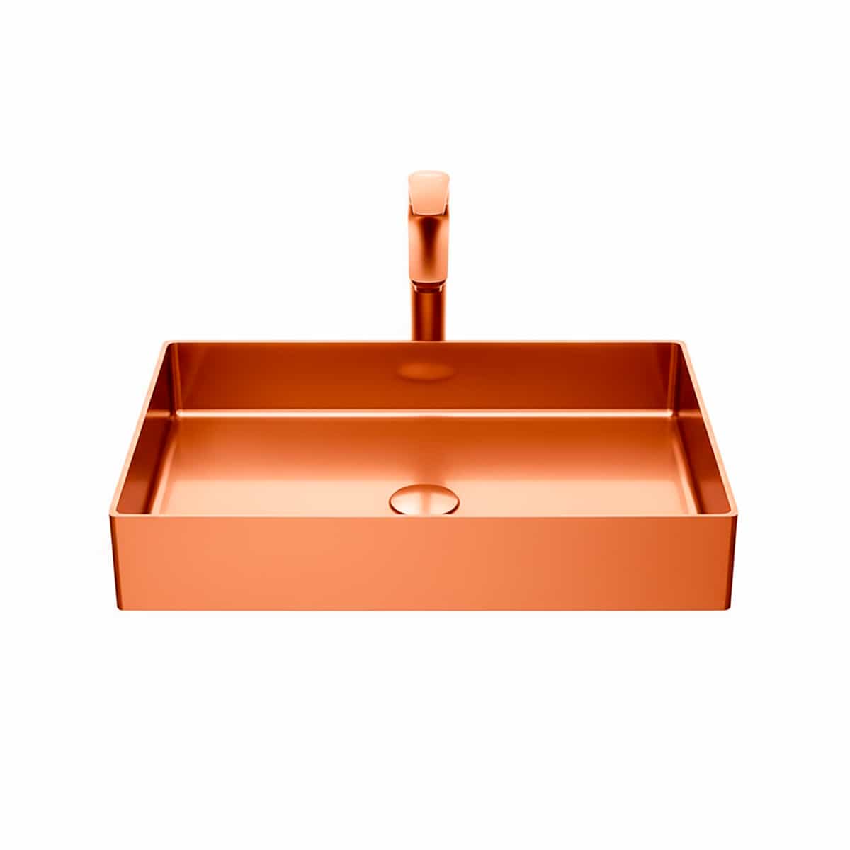 Lavamanos Rectangular Sobre Tope Color Dorado Ribelle