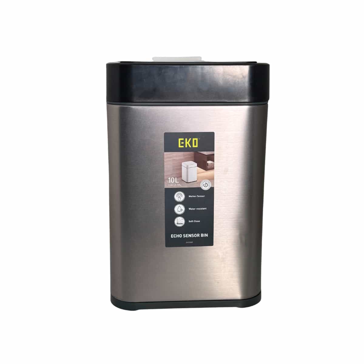 Papelera Con Sensor Recargable 10 Litros Color gris Eko