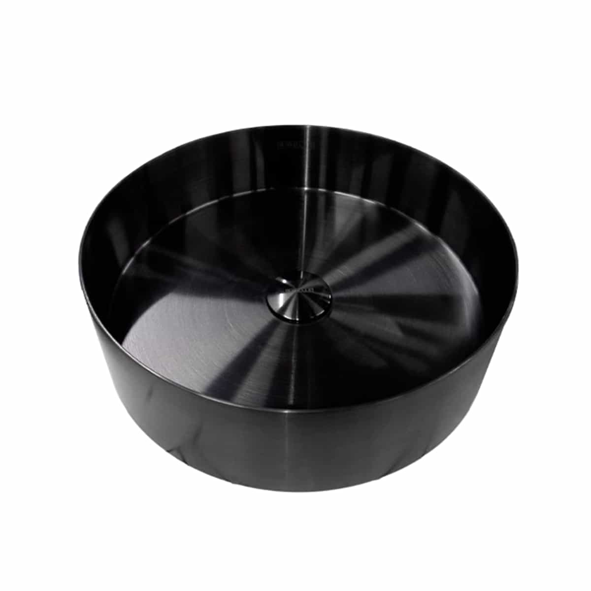 Lavamanos Circular Sobre Tope Color Negro Ribelle