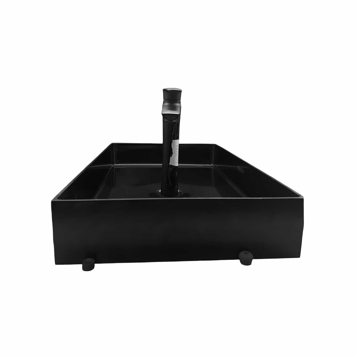 Lavamanos Rectangular Sobre Tope Color Negro Ribelle