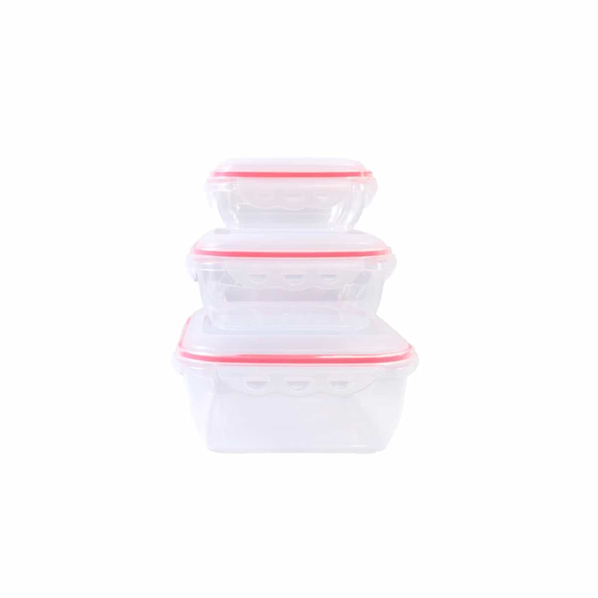 Envases Plásticos Cuadrados 3 Piezas Betty Crocker