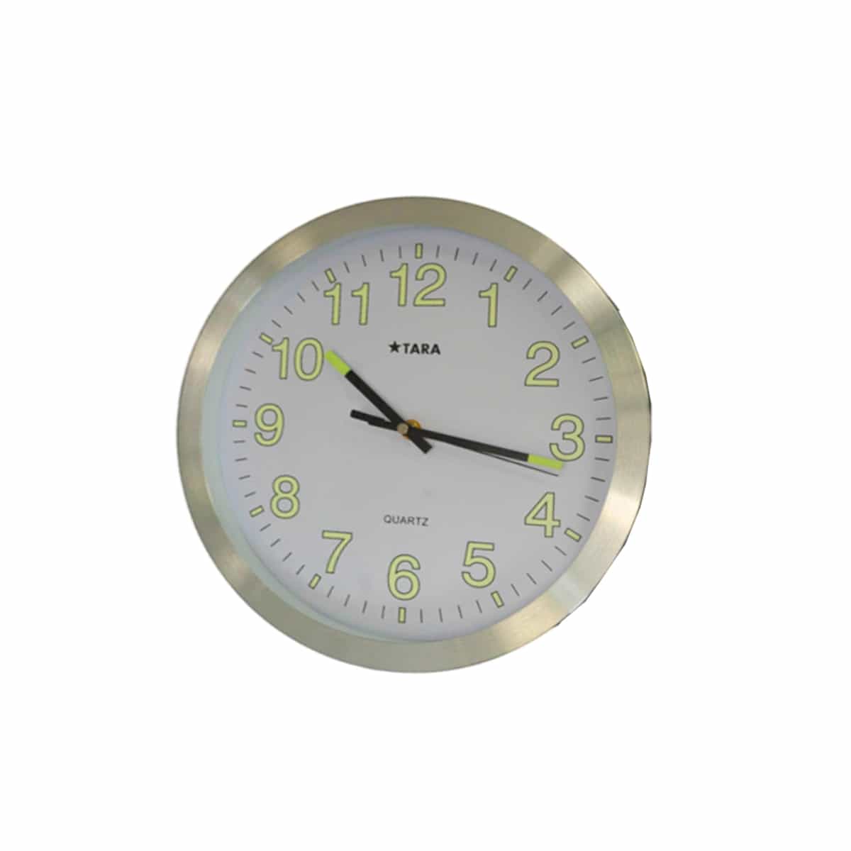 Reloj De Pared Color Blanco Y Plata