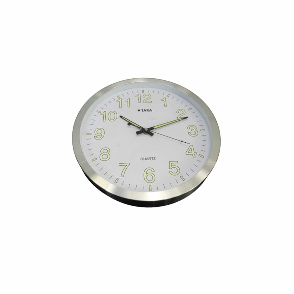 Reloj de Pared Redondo Color Blanco Plata