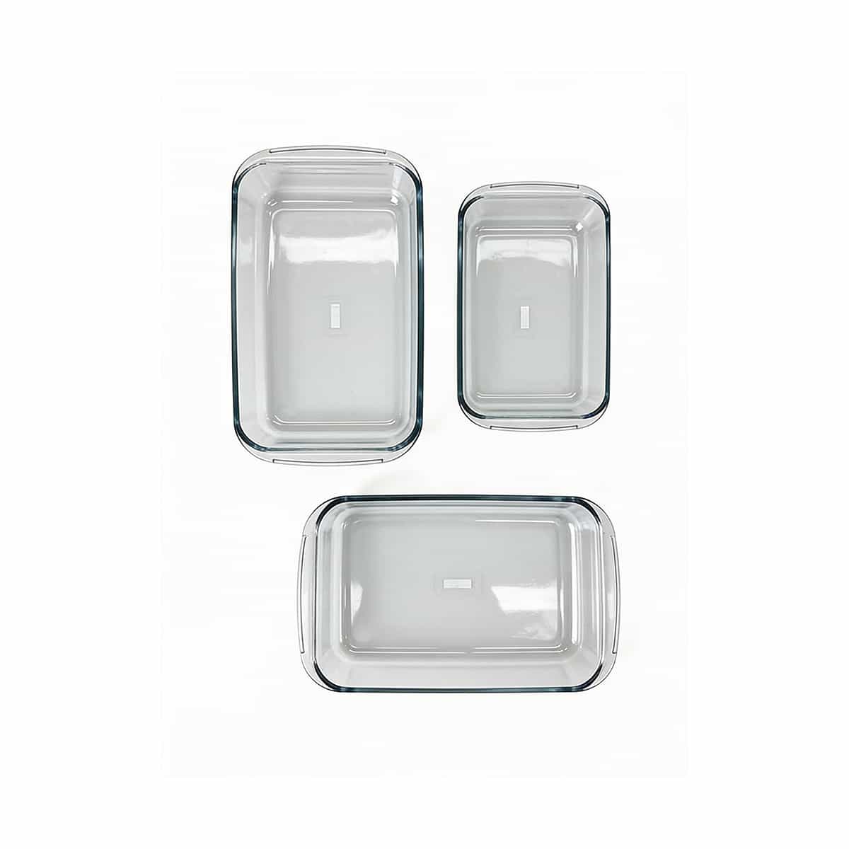 Juego De Refractarias Rectangulares De 3 Piezas Hamilton Beach