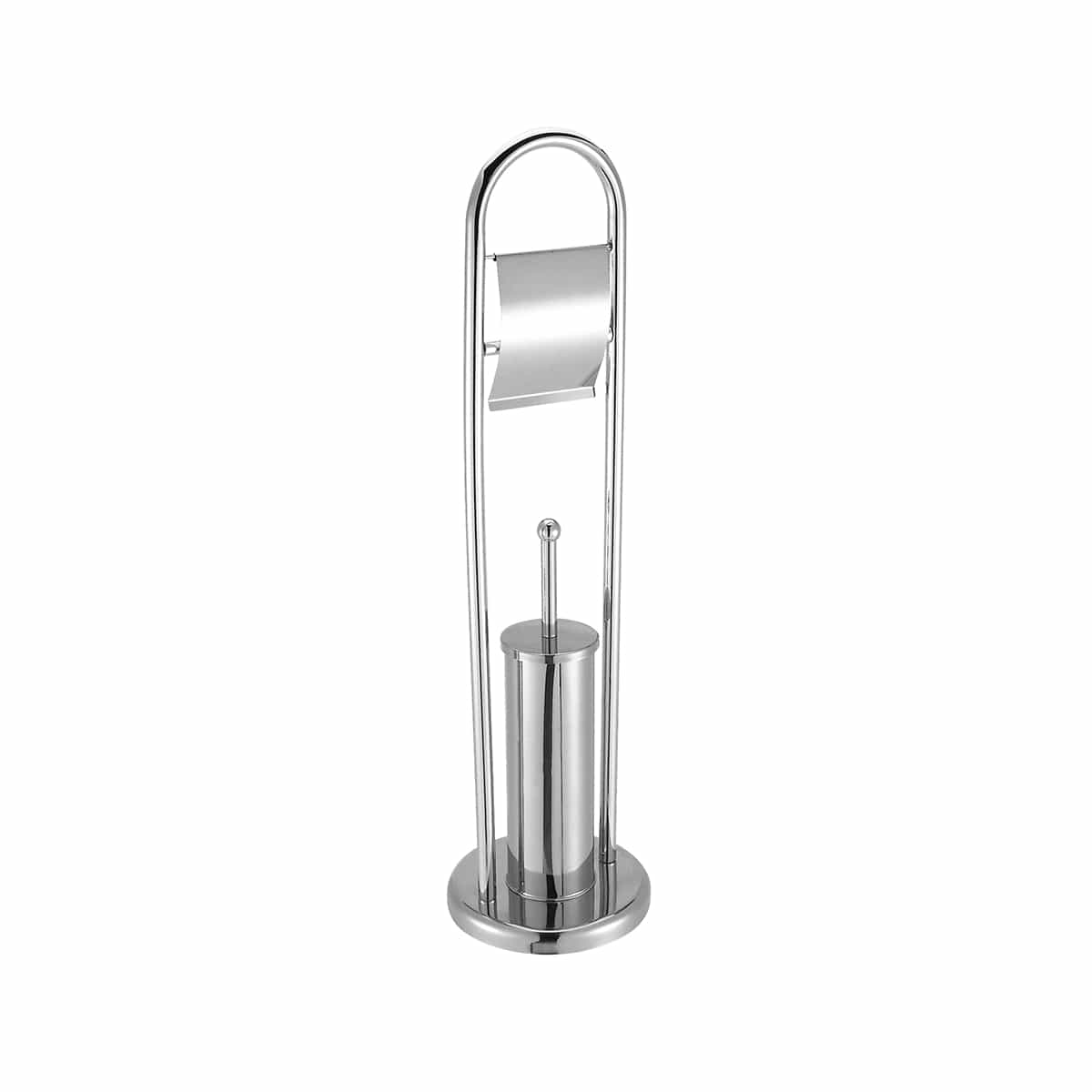 Cepillo De Baño Con Portarrollos Acero Inoxidable Basic Home