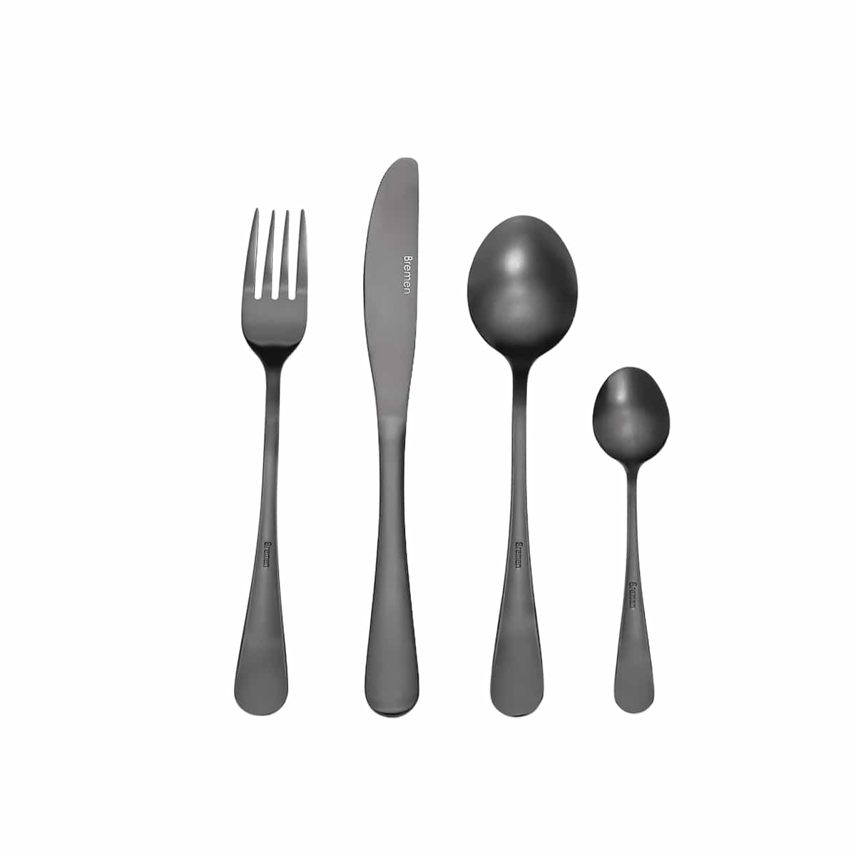 Juego De Cubiertos De 16 Piezas Color Negro Bremen