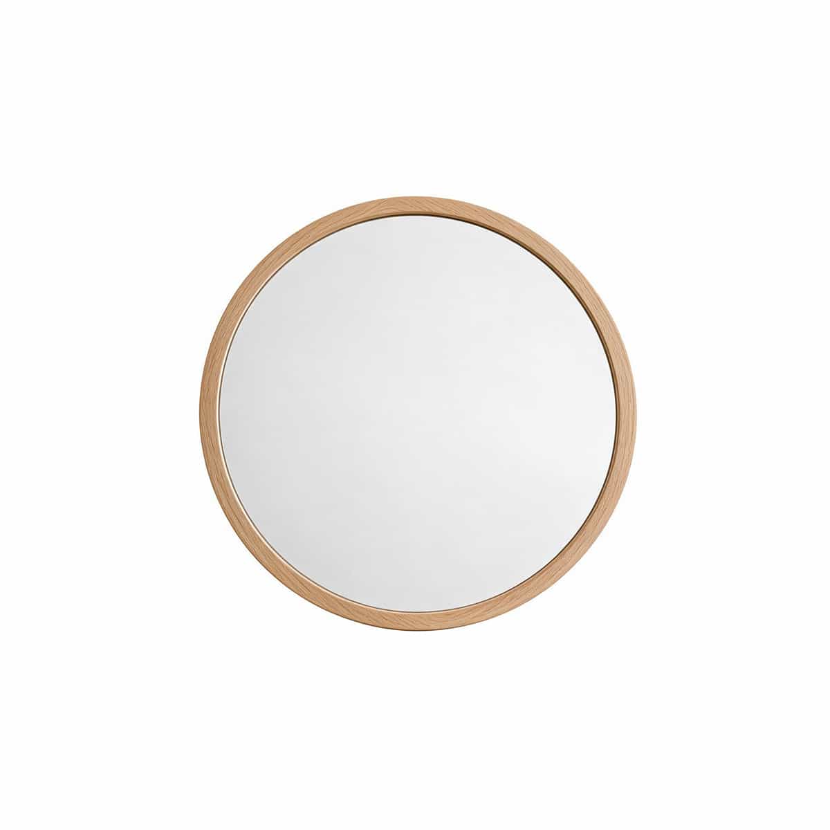 Espejo De Pared Redondo 50 Cm Color Beige Basic Home