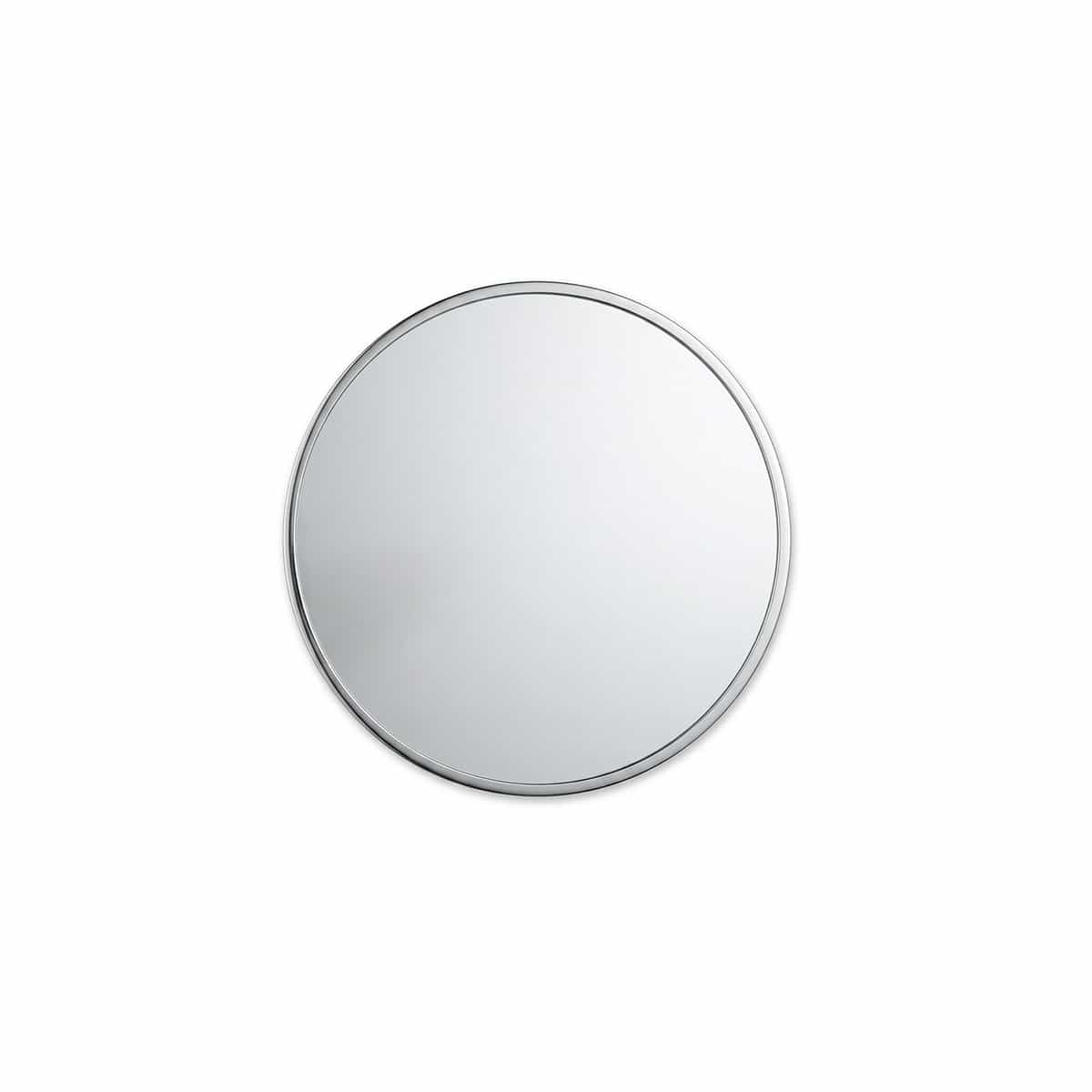 Espejo De Pared Redondo Color Plateado Basic Home
