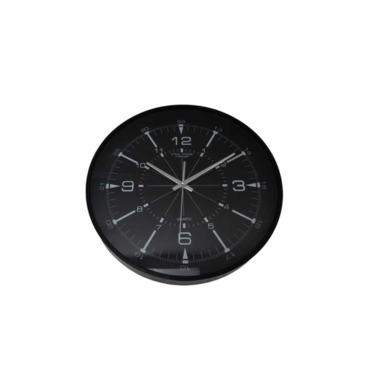 Reloj De Pared Color Plateado Silencioso Urban Village