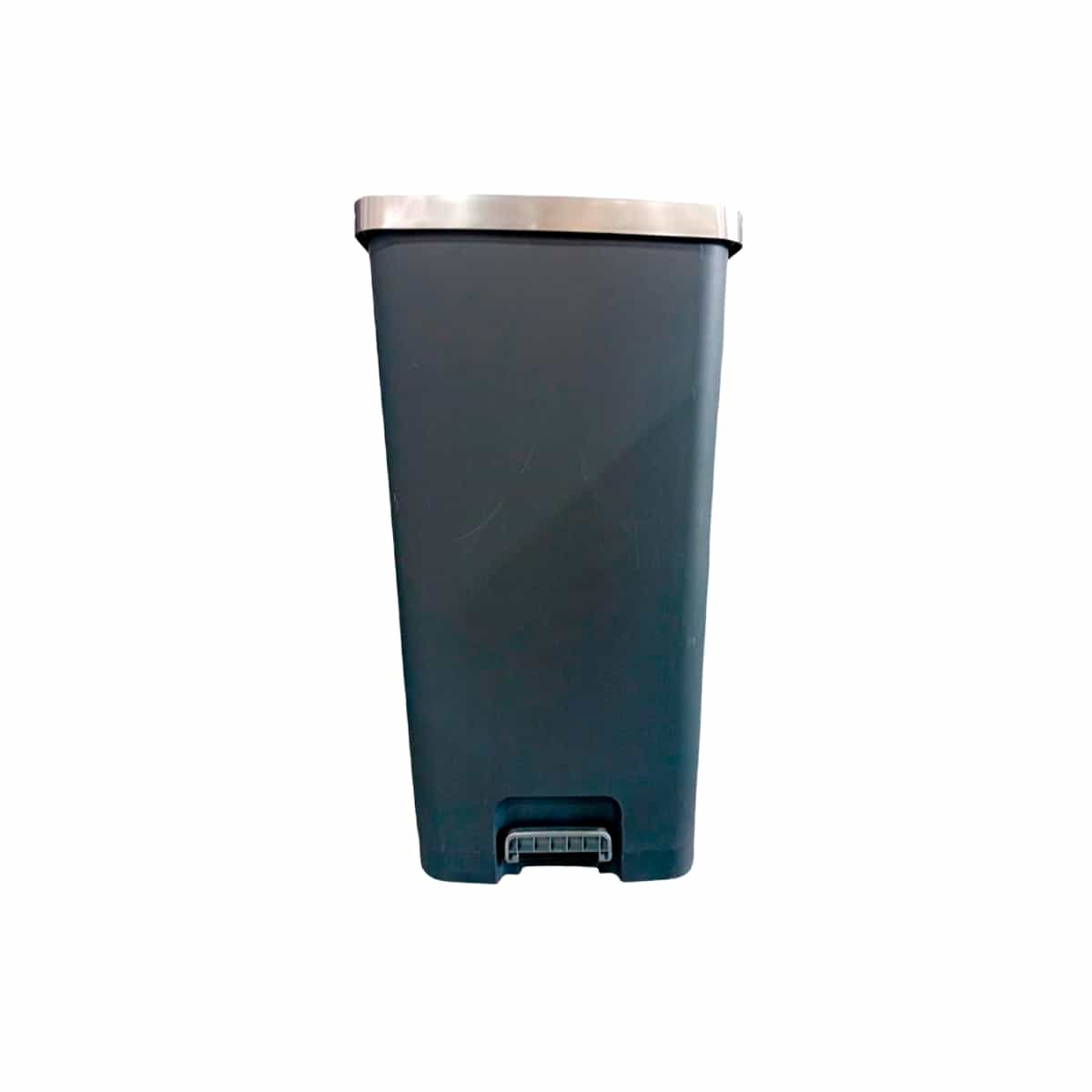 Papelera Rectangular de Resina con Tapa y Pedal 90 Litros Color Negro EKO