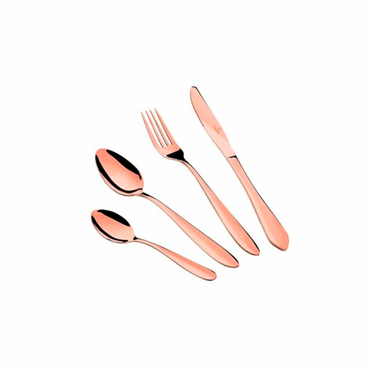 Juego De Cubiertos De 24 Piezas Color Rose Gold Berlinger Haus