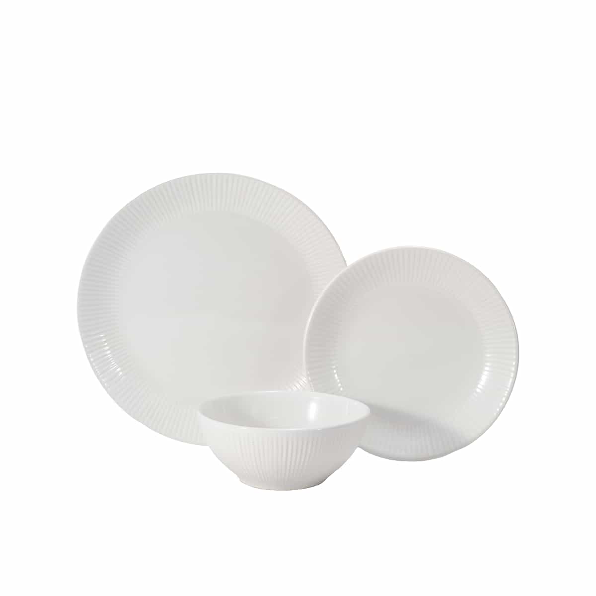 Vajilla Naturelle 12 Piezas Color Blanco Oslo
