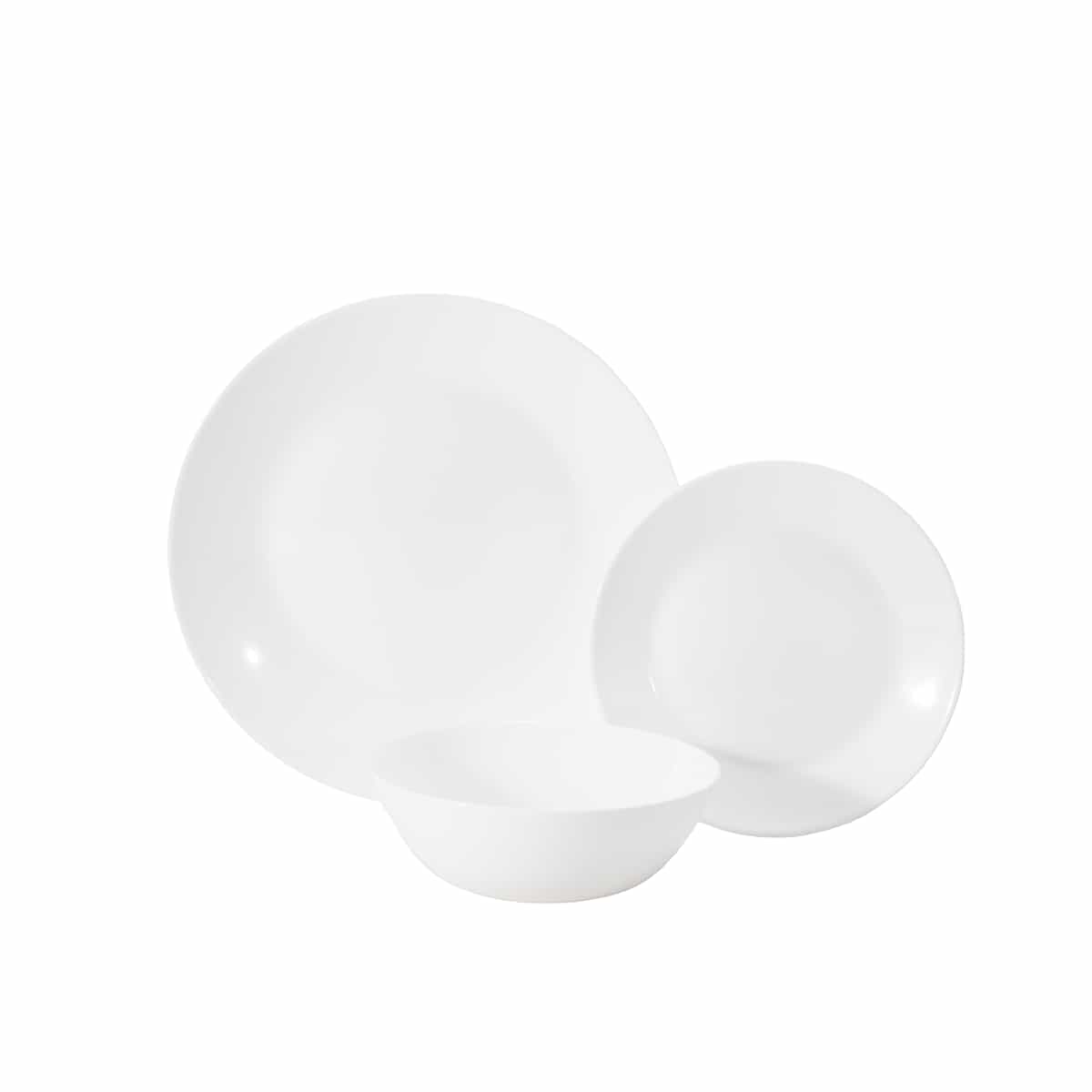 Vajilla Opal 12 Piezas color Blanco Oslo