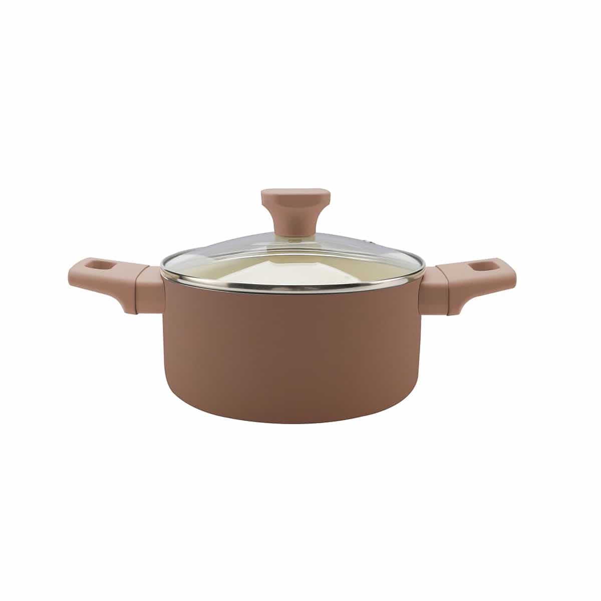 Olla Antiadherente Con Tapa Muse Pink 24cm color rosado pastel Bremen