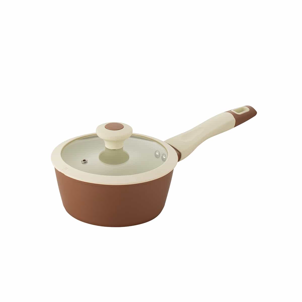 Olla De Cerámica De 18 Cm Con Tapa color Marrón Bremen